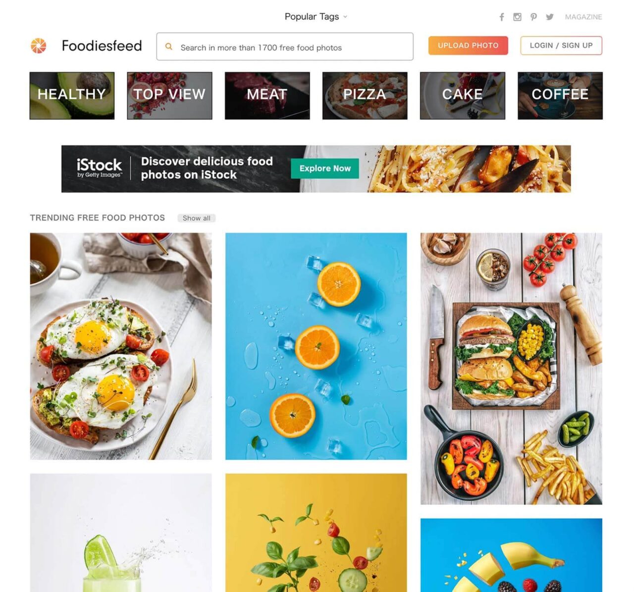 Foodiesfeed 公式サイト画像